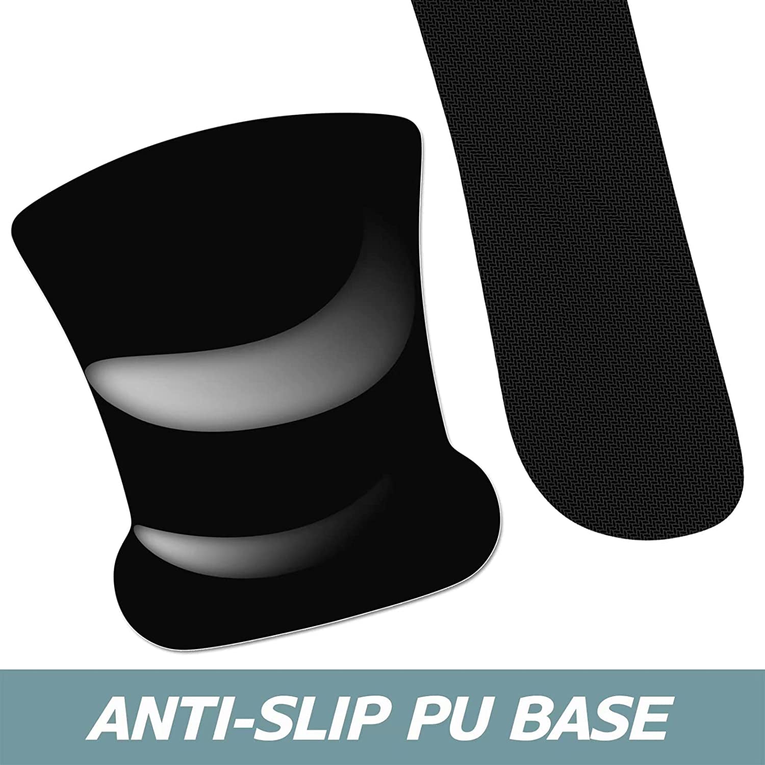 Mouse Pad Wrist Support Keyboard Wrist Rest Pad Ergonomic Mousepad Non-Slip Memory Foam Keyboard Pad Easy Typing Pain Relief Perfect for PC Laptop Gaming Office,Palm Texture